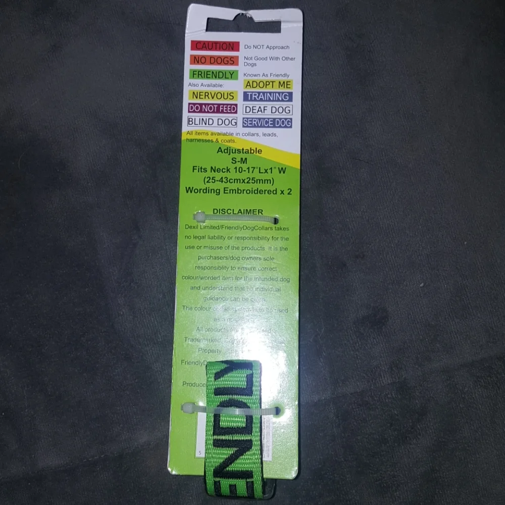 Friendly‎ color coded dog collar